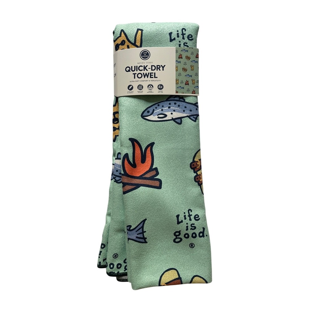 Life is Good Micro Terry Quick Dry Towel NEW